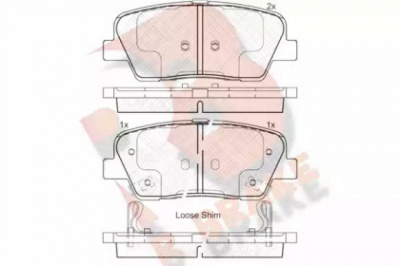 R BRAKE rb1954 -  Комплект тормозных колодок, дисковый тормоз